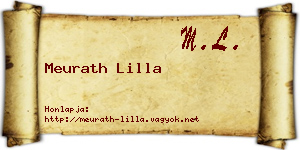Meurath Lilla névjegykártya